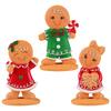 Miniature Gingerbread Man Figurine Christmas Resin Figure Ornament For Christmas Birthday Winter Holiday Decorations