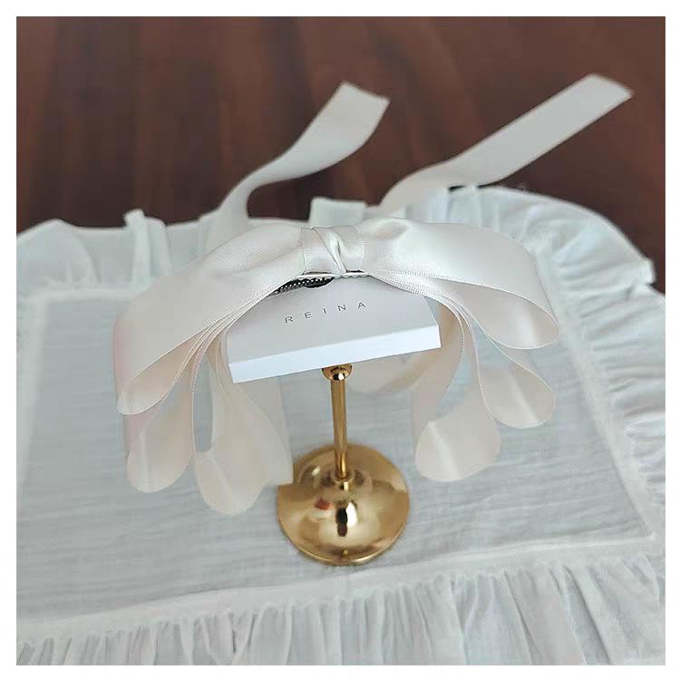 White Oversized Bow Hair Clip for Women - Fairy Bridal Hair Accessory and Photo Prop