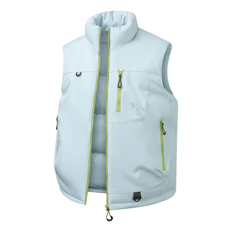 New thickened stand-up collar vest men's autumn and winter dopamine warm windproof vest vest vest vest vest vest jacket