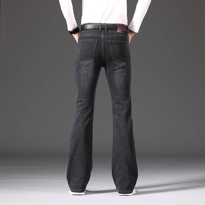 Jeans Flare Masculino Jeans Masculino Cintura Alta Elástico Espessado Solto Jeans Perna Larga