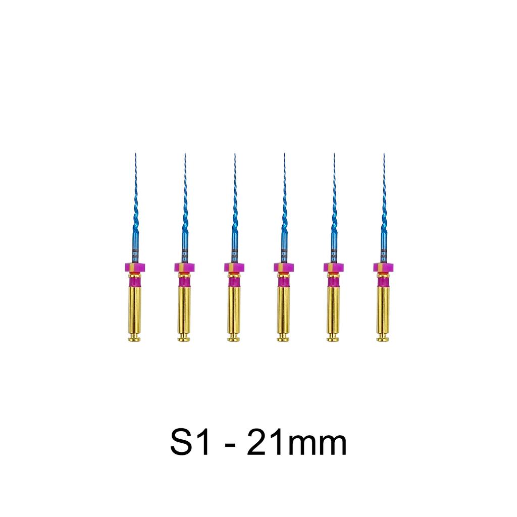 6Pcs Dental Heat Activated Canal Root Files Super File Bluesx-F3 25Mm Dentist Tools Can Bend For Preparing Root Canal Treatment