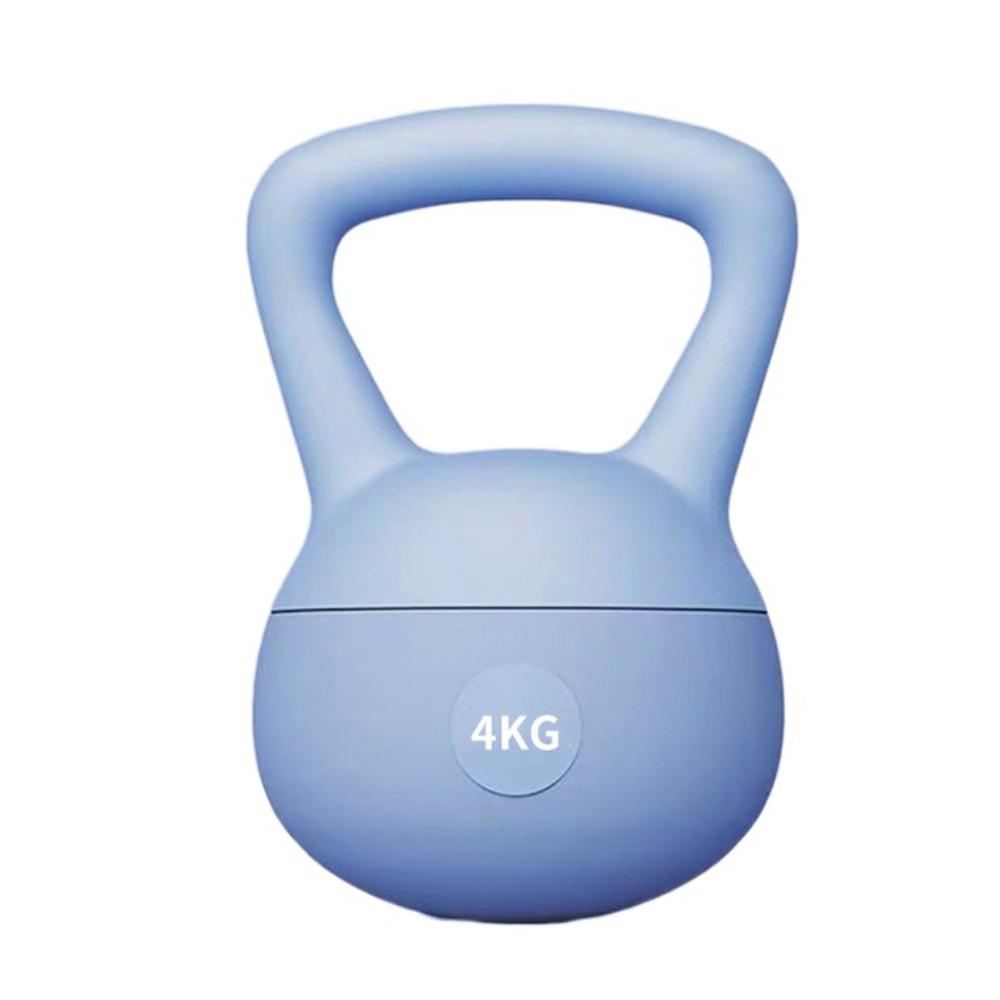 

Safety Fitness Kettle Bell Soft Professional Dumbbell Exercises Kettlebells Body Building 4kg blue