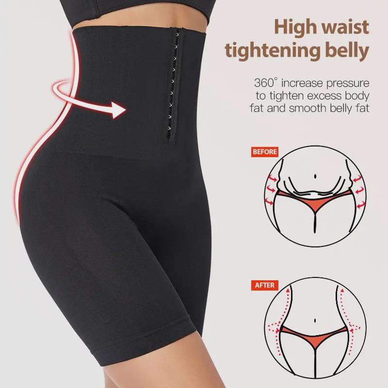 Postpartale High-Waist Bauchweg-Hose: Nahtlose, verstellbare, körperformende Strumpfhosen für Damen mit Knopfverschluss