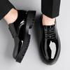 Autumn new men's daily casual leather shoes men's breathable retro thick-soled non-slip tooling leather shoes