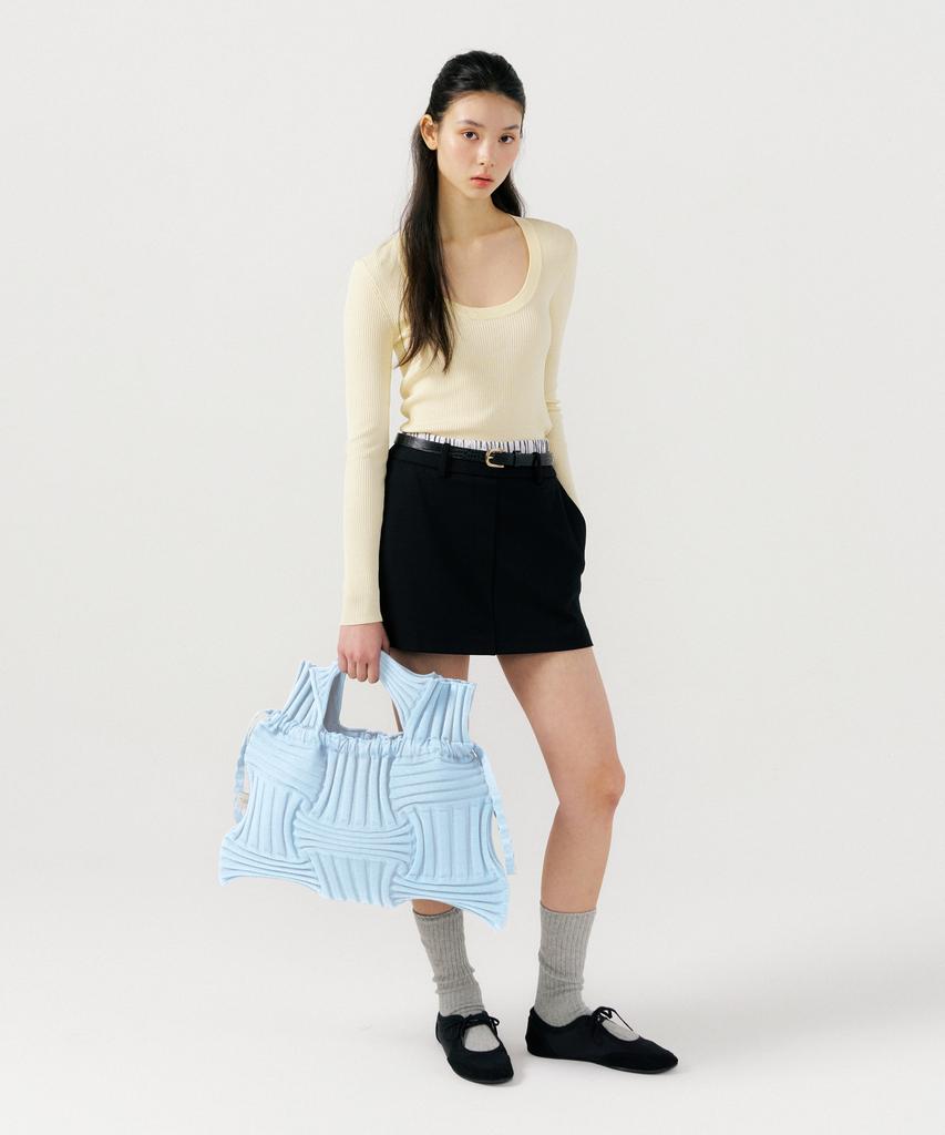 Pleatsmama Big Bow Bag Light Blue