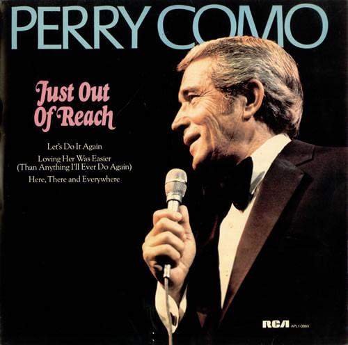 LP Record PERRY COMO - Just Out Of Reach APL10863 RCA 1975 UK Pop Used