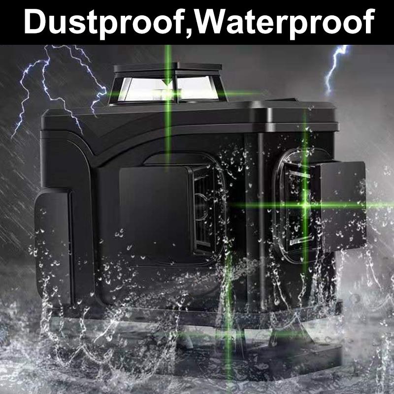 16 Green Lines Laser Level+Remote Controller 3D Self-Leveling 360 Horizontal And Vertical Cross Outdoor Powerful Laser