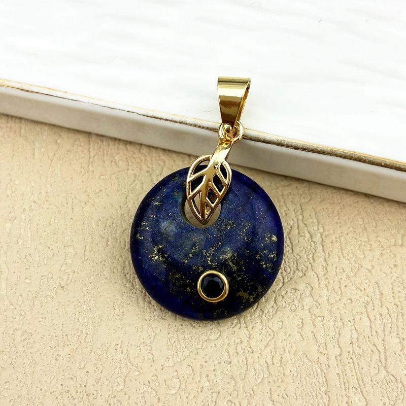 Chinese-Style Pink Crystal Pendant Necklace with Zircon