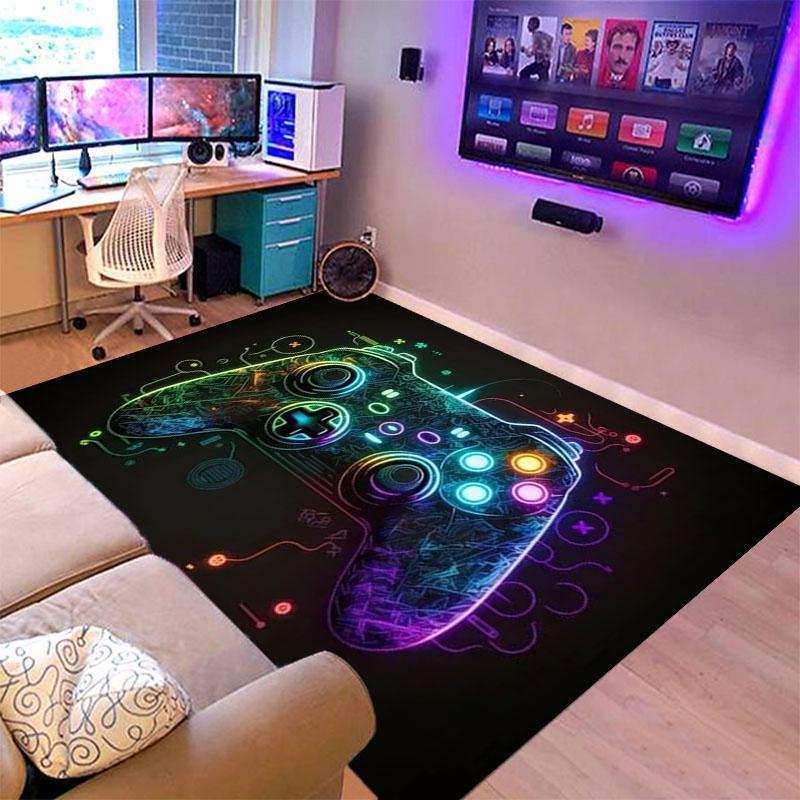

Gaming Rug For Boys Room Gamer Rug With Controller Design Carpet for Game Room Bedroom Decor Non-slip Machine Washable Mat 40x60cm