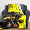 Cyberpunk Future Cityscape Blanket Soft Throw Blanket For Home Bedroom Bed Sofa Travel Office Solid Christmas Blanket