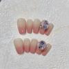 Daily Simple Short Armor Natural Smudge Gradient Nude Pink Diamond