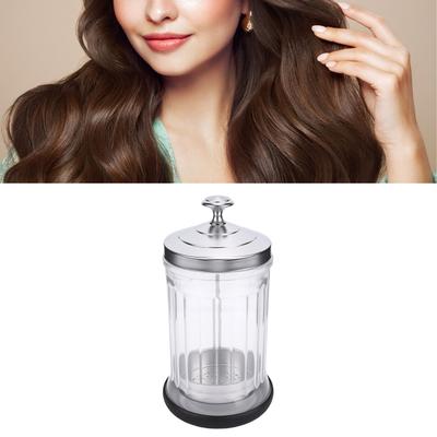 Barber Jar High Borosilicate Glass High Capacity Barbershop Soaking Jar with Lift Basket for Manicure Tools