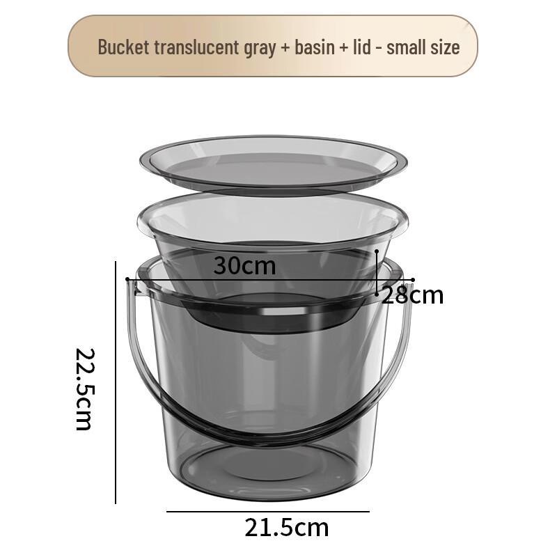 Portable Plastic Water Bucket and Basin Set