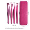 Non-stick Tweezers for False Eyelashes - Beginner & Professional Lash Artist Tool, Golden Feather Clip