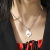 Cazador Mother Kid Pendant Necklace for Women Family Love Heart Mom Daughter Choker Stainless Steel Jewelry Mother Day Gift