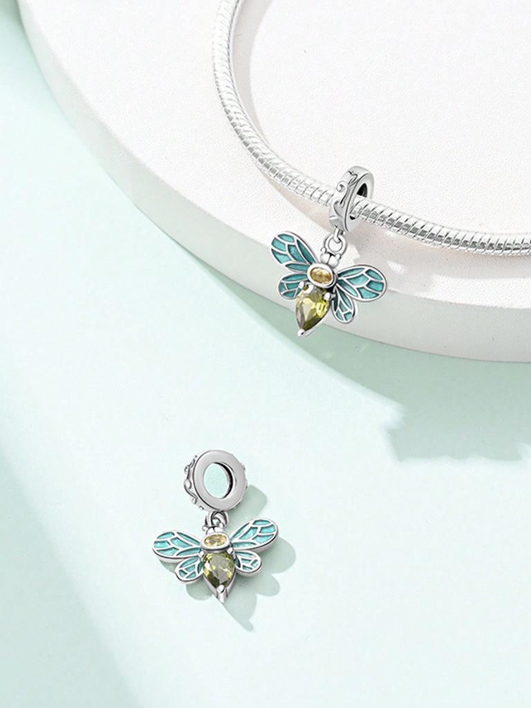 Charm Copper Colors Pink Flower Bow Dragonfly Bead For Original Bracelet Diy Beads Charms Jewellery Making Gift For Women Styfne