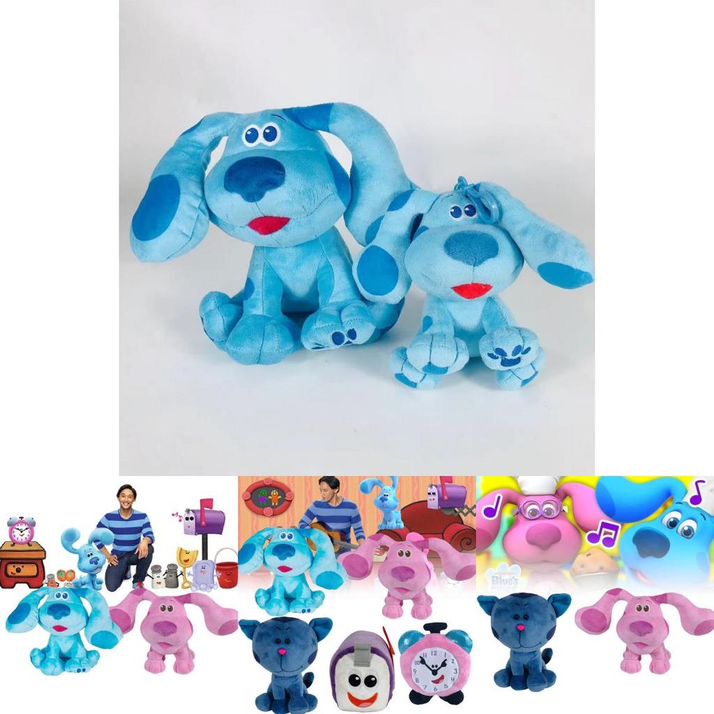 Adorable Blue Spotted Dog Plush Toy Ultra Soft Short Plush 20cm Kids Gift