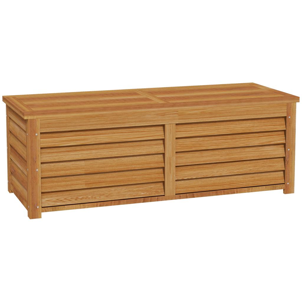 Outdoor Garden Storage Chest 176L In Wood with Handle, Dim. 130L X 50W X 45H Cm