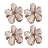 4Pcs Hair Pins Camellia Flower Shape Mini Gripper Side Bang Small Hair Claw Commuting Dating Dinner