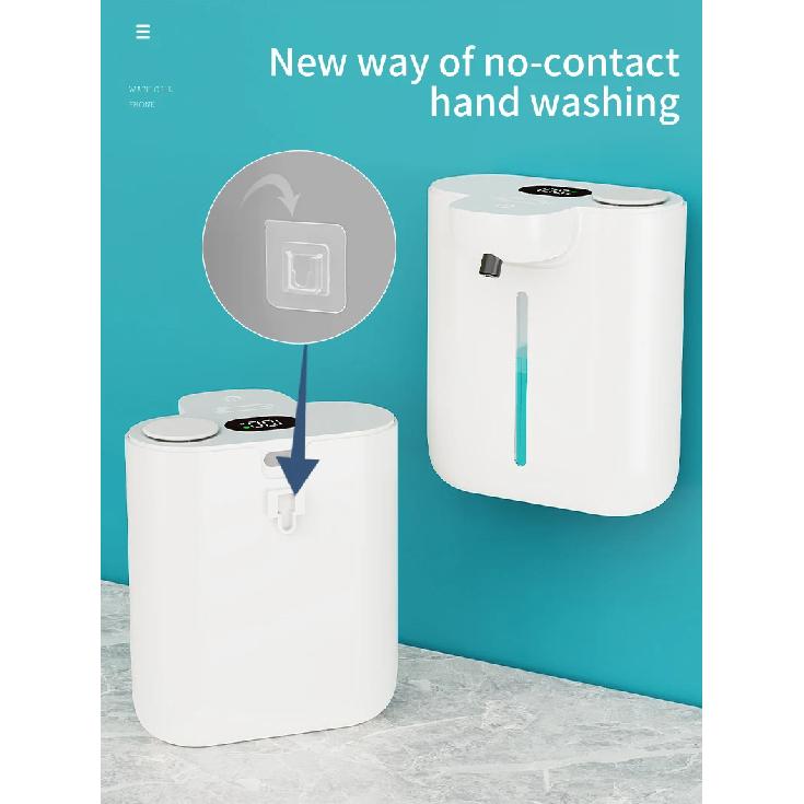 500ML HD Display 9 Levels Adjustable Automatic Smart Sense Soap Dispenser IPX5 Waterproof Rechargeable Hand Dish Washing Machine