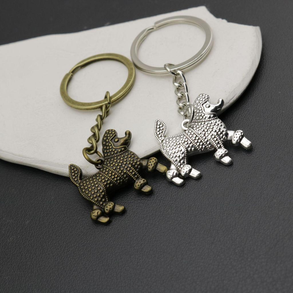 Trendy Simple Dog Poodle Keychain Pendant