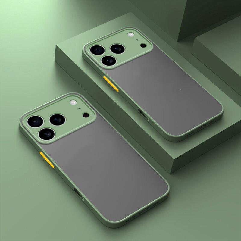 Translucent Matte Phone Cases For iPhone 17 Pro Max 17 Air 13 12 Mini 16E 14 15 Plus 11 16 Pro Shockproof Armor Protection Cover
