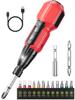 Electric Screwdriver, Small and Lightweight, Concrete Hammer, Rechargeable, Power Tool, S2 Carbide Steel, Forward/Reverse Switching, TPE Anti-Slip She