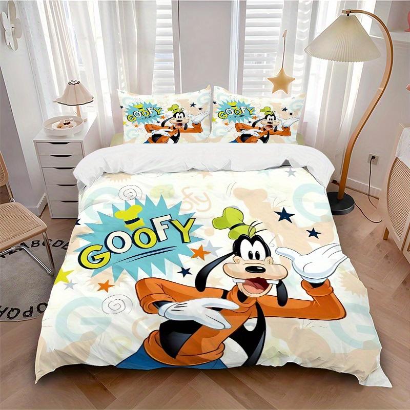 

3pcs set Goofy1pc of quilt cover+2pcs of pillowcase, no core, print bedding, All Seasons Bedroom Setting007 135x200cm