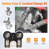Complete Battery Terminals & Fuses  set Easy Installation Battery Terminals Clamps & Fuses Replaces AE5Z14526BA for Vehi