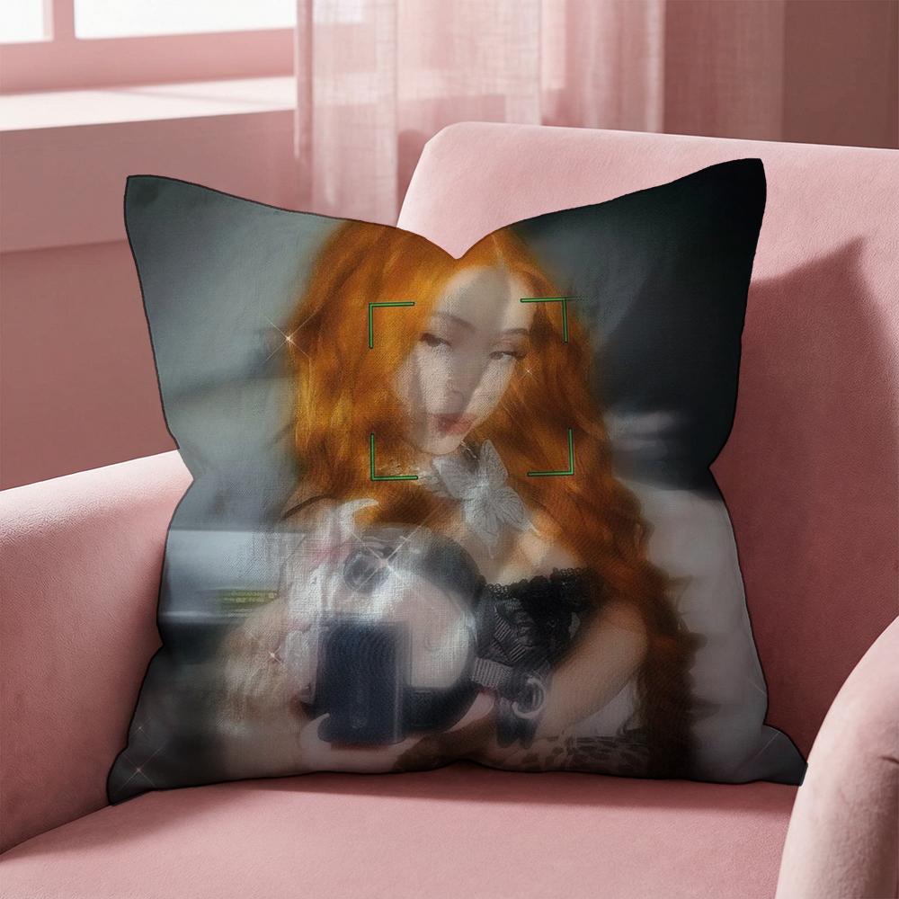 I-Ice Spice Y2k Cushion Cover Multi-Scene Pillow Cover for Home & Car - Reversible, Soft & Durable for Daily Use