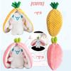 Adorable Strawberry And Cinnamon Dog Keychain Plush Toy For Car Interior And Backpacks 15cm