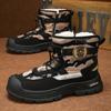 Men Snow Shoes Casual Winter Plush Warm Boots Platform Sneakers Male High Tops Cotton Shoes