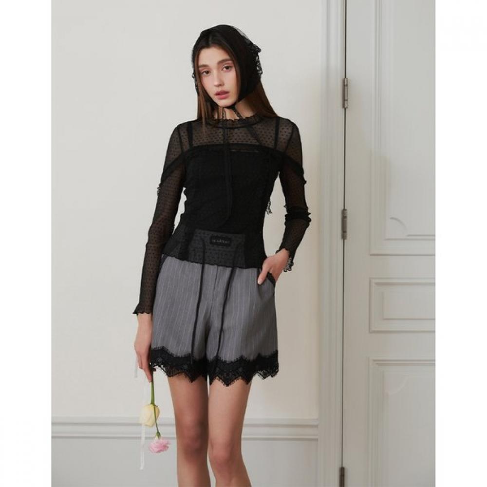 Egoist Color Block Lace Banding Shorts  Es2opt04 GE/55