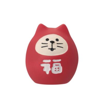 Decor Corporation Concombre Mamefuku Mascot Lucky Cat Daruma Size Approx. W2.4 D2.2 H2.6 ZCB-47461