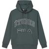 Fila X Études 2023 Winter New Knit Hooded Sweatshirt Pure Cotton Comfortable Men Tops Light-Gray-Green F11M346205F-DY