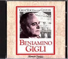 CD BENIAMINO GIGLI - Great Voices of the Century  CDMOIR417 Japan Classical Used