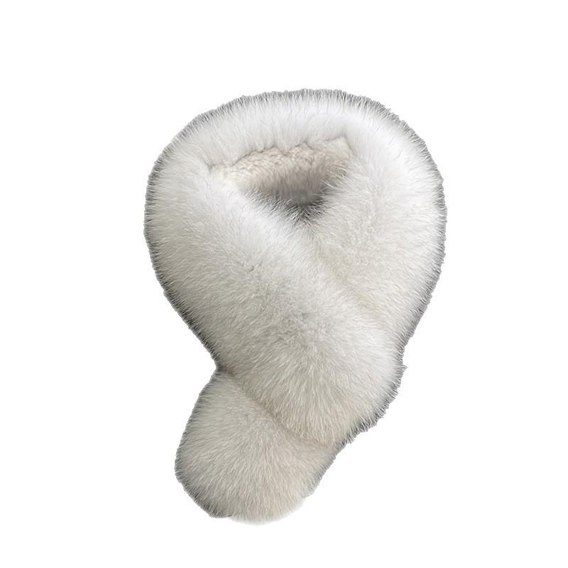 Women's Clip-On Faux Fox Fur Collar Scarf - Stylish and Warm Winter Neck Warmer