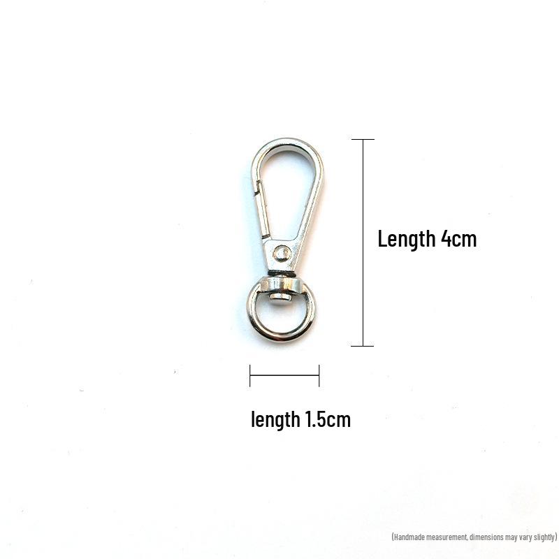Round Tail Spring Metal Hook Keychain Jewelry Pendant Bag Accessory.