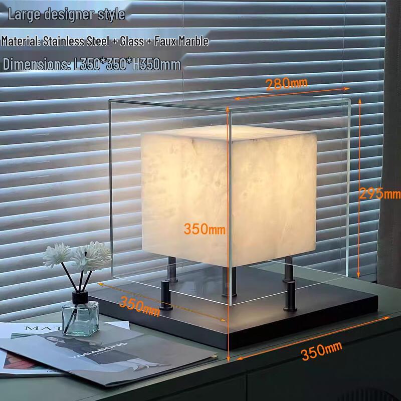 OEING Marble-Look Bedside Ambient Lamp