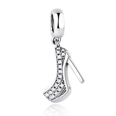Bracelet à breloques de mode originale Fit Argent Sterling 925 Zircon Blanc Talons Hauts Pendentif Breloque Perle Fabrication de Bijoux DIY Berloque