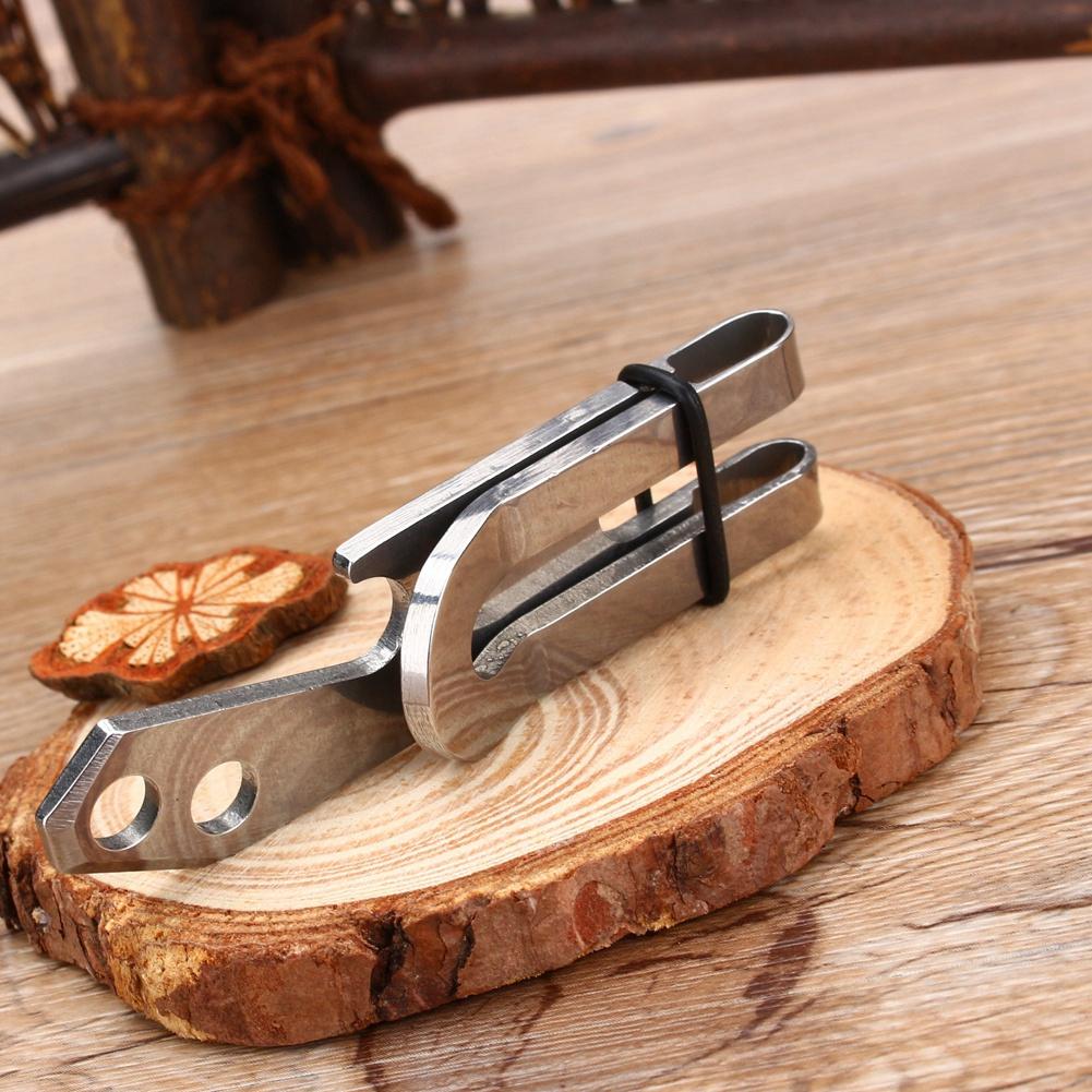 New EDC Cash Money Clip Stainless Steel Keychain Belt Hanger Beer Bottle Opener