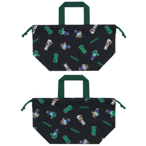 Skater Children's Lunch Box Drawstring Bag Minecraft Made in Japan KB7-A