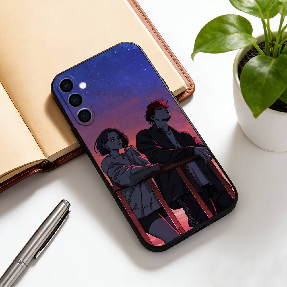 Manhwa  Phone Case For Samsung Galaxy A73,A72,A71,A70,A53,A52,A51,Soft Silicone Black Cover