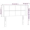 VidaXL LED Headboard Black 93x16x78-88 Cm Fabric 3123220