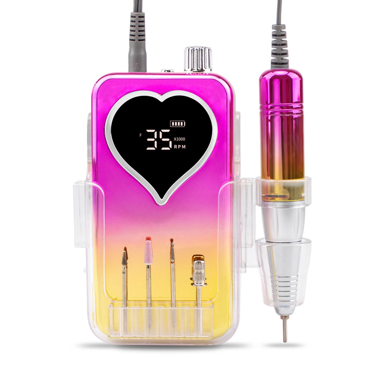 

Электрическая дрель для ногтей 0-35000 об/мин аккумуляторная проводная многофункциональная портативная электрическая пилка для ногтей US Plug золотой