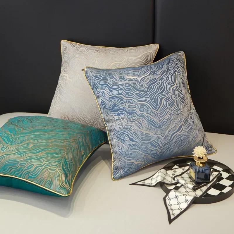 Luxury Shiny Holiday Accessories With Gold Stripe Decoration, Cushion Pillowcase throw pillows  cojines decorativos para sofá
