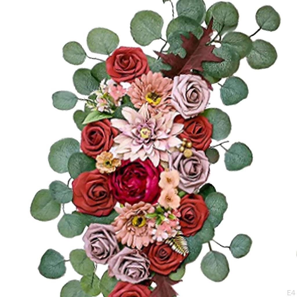 Artificial Flower Swag, Wall Swag Backdrop, Wedding Arch, Front Door Flowers