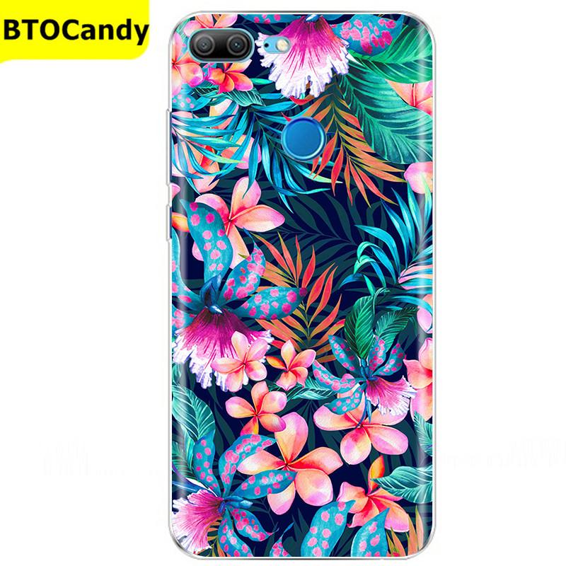 Etui For Honor 9 Lite Etui Kwiat Miękki Silikon Couqe Etui na Telefon Huawei Honor 9 Lite Etui Na Tył Honor9 9lite Coque Funda