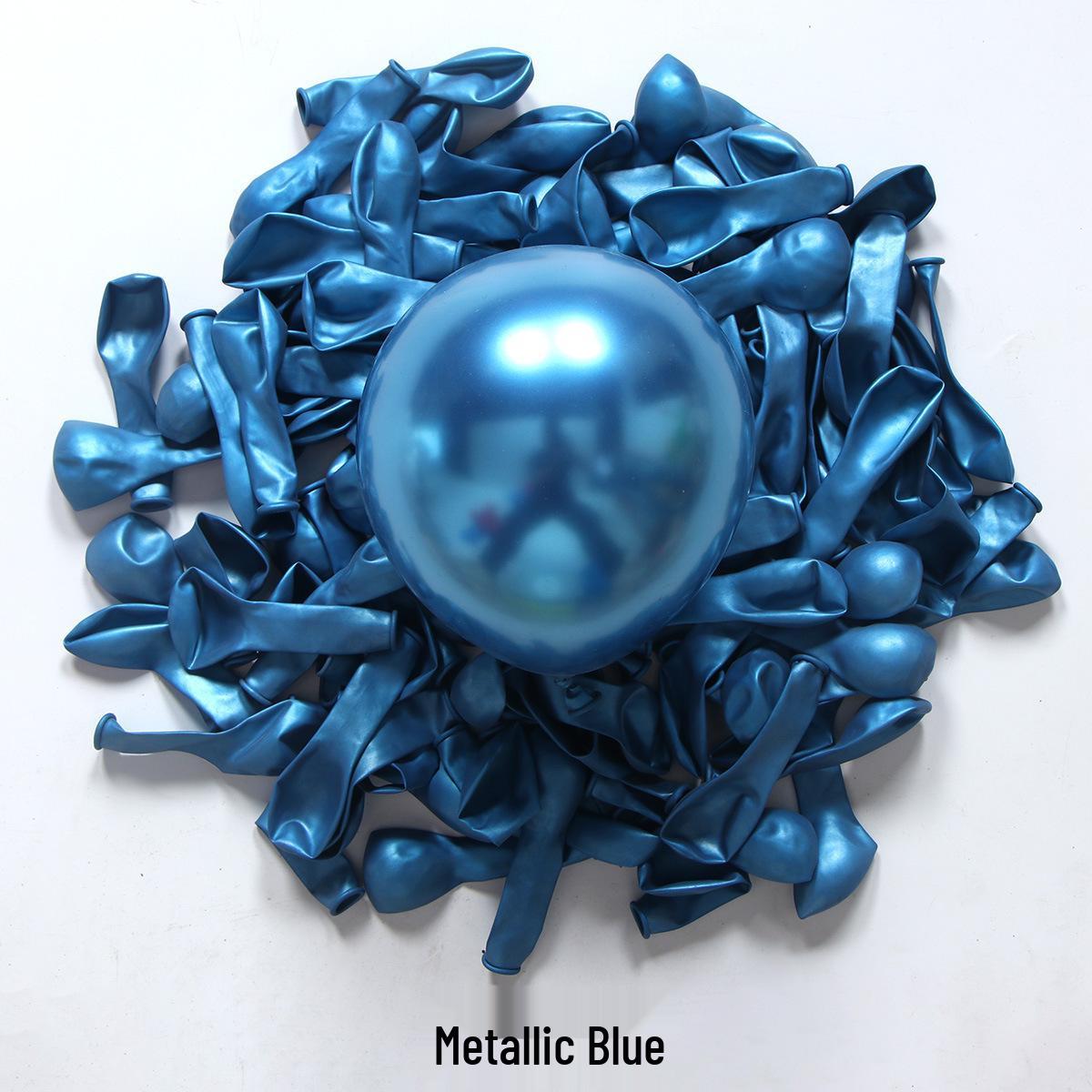 5-inch Metallic Balloon Set - Chrome Color Chain for Birthdays, Weddings, Festivals, Parties, and Holiday Decorations