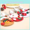Adorable Christmas Fork And Knife Set With Santa Snowman And Reindeer Designs Perfect For Holiday Tables
